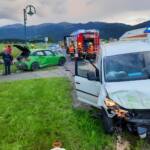 Verkehrsunfall zwischen zwei Fahrzeugen