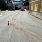 Ölspur in der Rosenkranzgasse