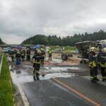 Verkehrsunfall - LKW auf A2 umgekippt