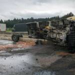 Verkehrsunfall - LKW auf A2 umgekippt