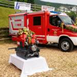 Feuerwehrfest mit Fahrzeug- und Tragkraftspritzensegnung der FF Kaning