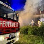 Garagenbrand mit Alarmstufe 2