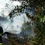 Brand einer Gartenhütte