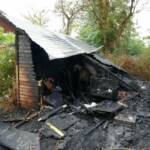 Brand einer Gartenhütte