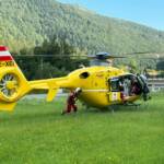 Aufräumarbeiten nach Motoradunfall