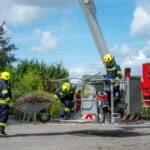 Feuerwehr rettet Innviertler Storchenfamilie
