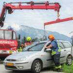 PKW mit Kran geborgen, Urlaub gerettet