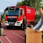 Fahrzeugsegnung des neuen Einsatzlogistikfahrzeugs