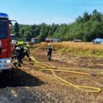 Brand einer Rundballenpresse