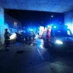 Verkehrsunfall - PKW durchbricht Leitschiene