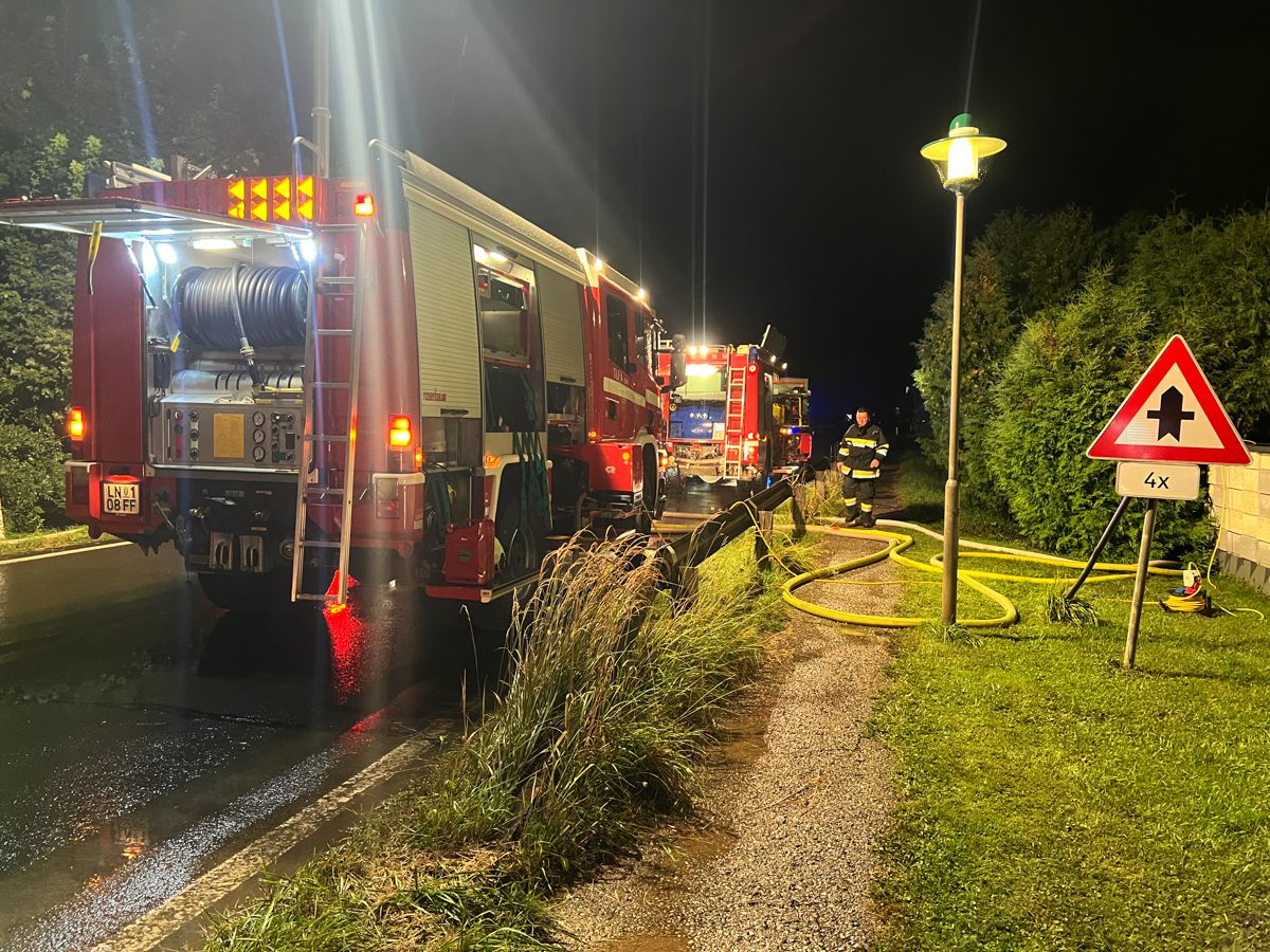 BFV Leoben: 45 Schadstellen und Zivilschutzwarnung in Mautern