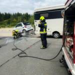 Reifenbrand auf der A10 Tauernautobahn