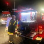 Carport und Garage in Brand