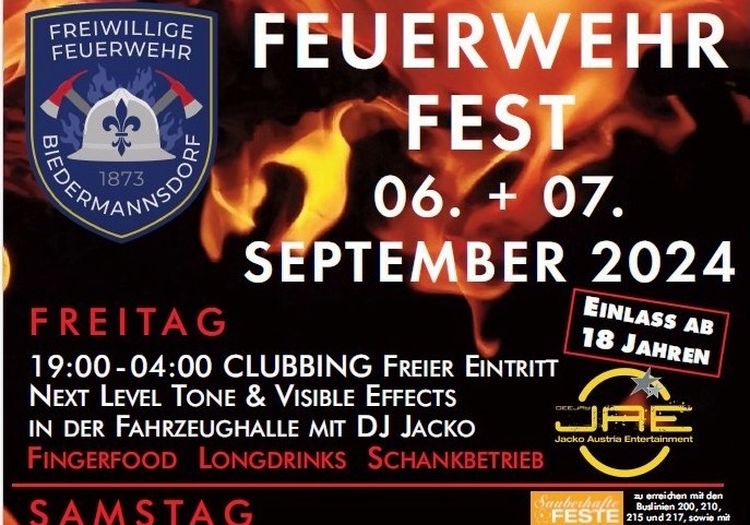 FF Biedermannsdorf: Feuerwehrfest in Biedermannsdorf