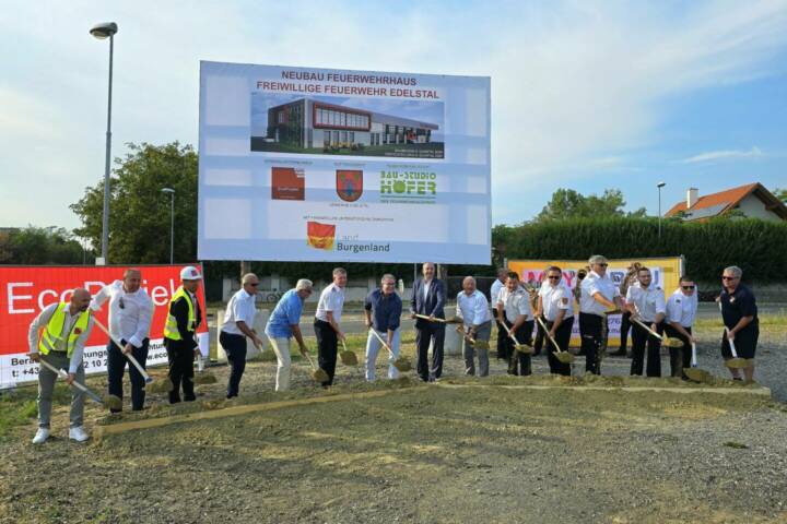 BFK Neusiedl am See: Spatenstich zum Feuerwehrhaus Edelstal