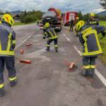 AFKDO Mondsee: Schwerer Verkehrsunfall auf B154