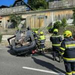 Spektakulärer Verkehrsunfall in Egg am Faakersee
