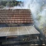 Brand einer Hütte in Schrebergartenanlage