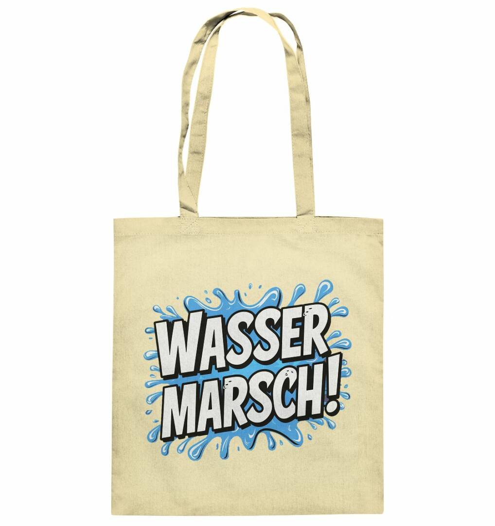 Fettes 'WASSER MARSCH!' Baumwolltasche für Feuerwehrleute 1 Baumwolltasche "Wasser marsch!"
