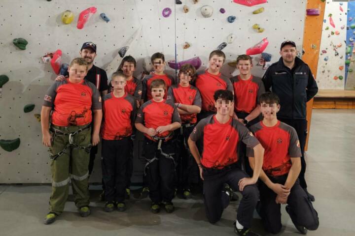 FF Bad Ischl: Jugendgruppe in der K3 Kletterhalle