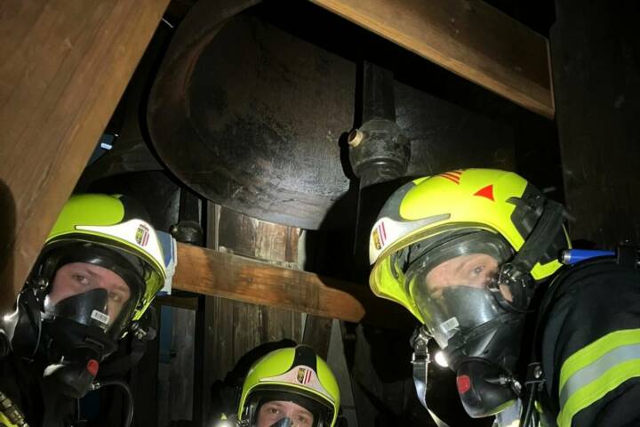 HFW Bad Ischl: Brandübung Kirchturm Lauffen