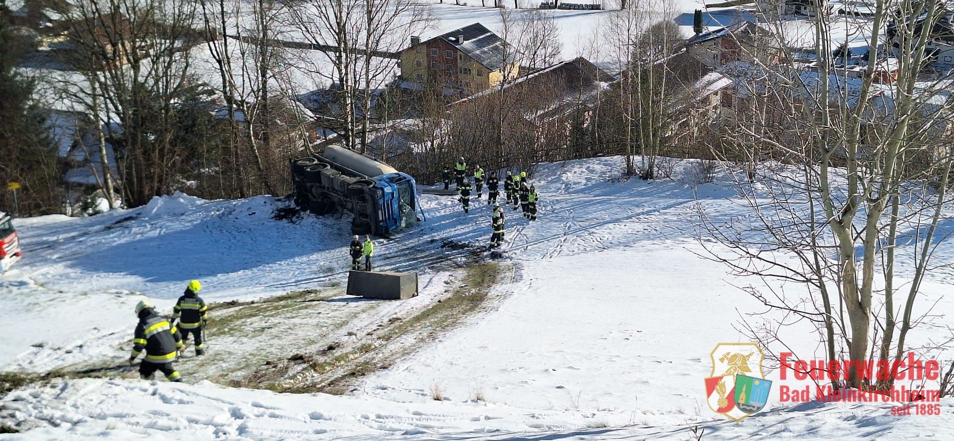 AFK Millstatt-Radenthein: LKW-Unfall in Bad Kleinkirchheim