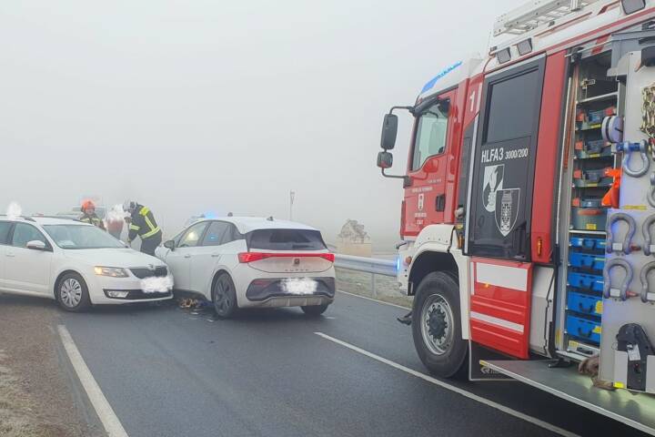 FF Ebenfurth: Verkehrsunfall auf der L159 in Ebenfurth