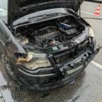 PKW-Brand mitten im Stadtzentrum