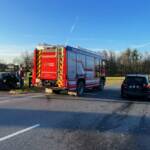 FF Weistrach: Auffahrunfall auf der L 85 Höhe Betriebsgebiet