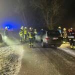 PKW Bergung auf vereister Straße