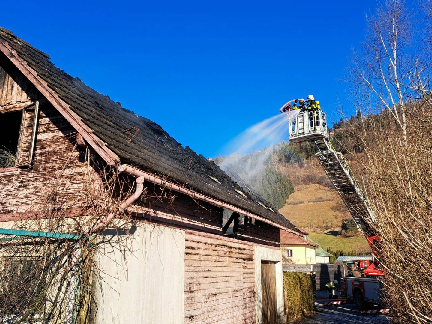 AFK Millstatt-Radenthein: Nebengebäudebrand in Radenthein
