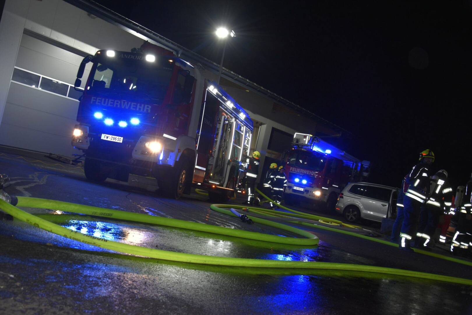 FF Andorf: Werkstattbrand in Andorfer Ortschaft Pranzen