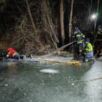 Eisige Rettungsübung am Moorteich