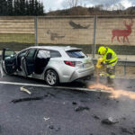 Verkehrsunfall auf der A9 bei der Baustelleneinfahrt bei Mautern