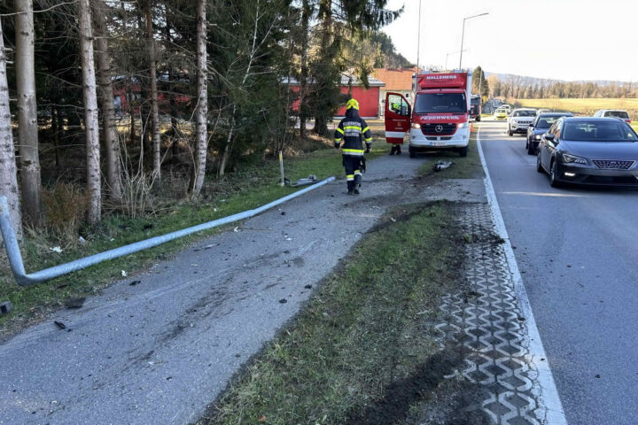 BFVDL: PKW kracht in Straßenlaterne