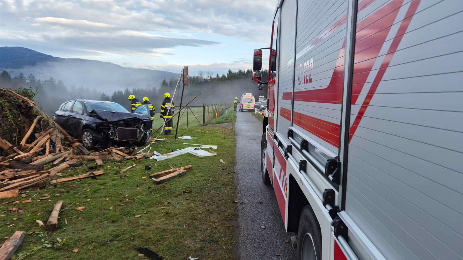 BFV Deutschlandsberg: Verkehrsunfall auf der B76