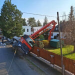 Bergung einer Betonpumpe