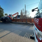 Bergung einer Betonpumpe