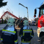 Bergung einer Betonpumpe