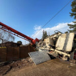 Bergung einer Betonpumpe