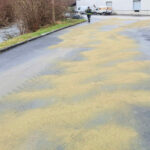 Die FF Bad Goisern bei einer Ölverschmutzung im Ortszentrum