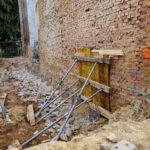 Einsturz eines Gewölbefeldes im Keller