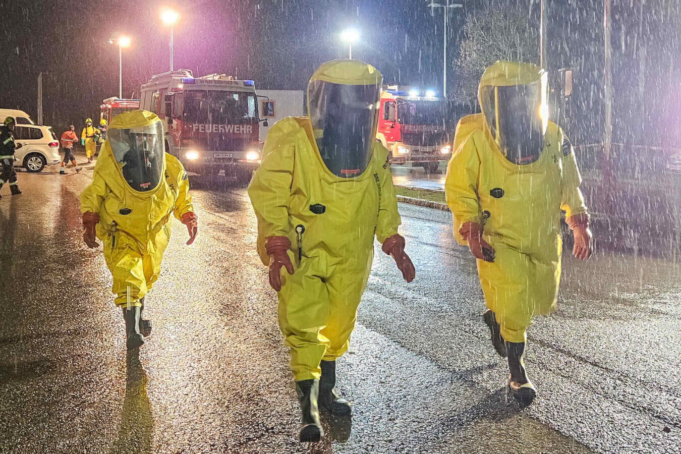 Einsatzübung Gefahrgutaustritt