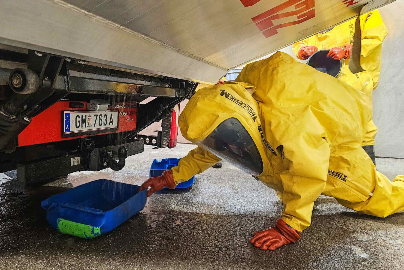 Einsatzübung Gefahrgutaustritt