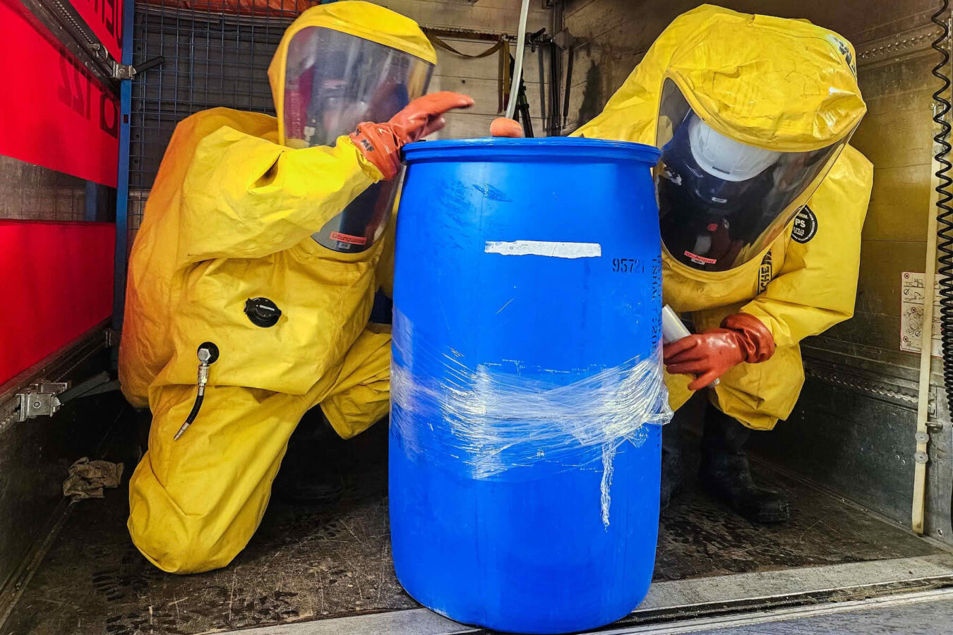 Einsatzübung Gefahrgutaustritt