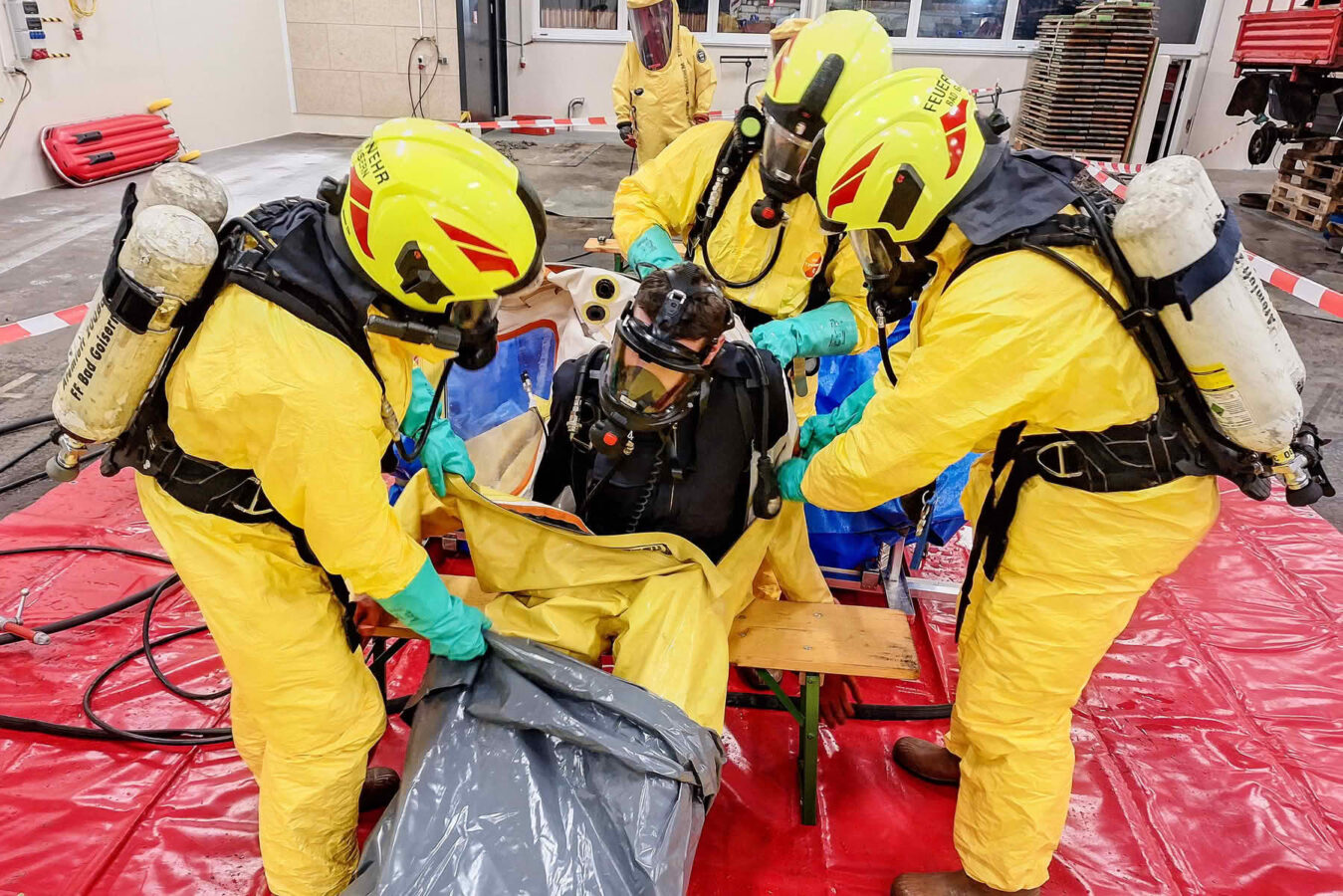 Einsatzübung Gefahrgutaustritt