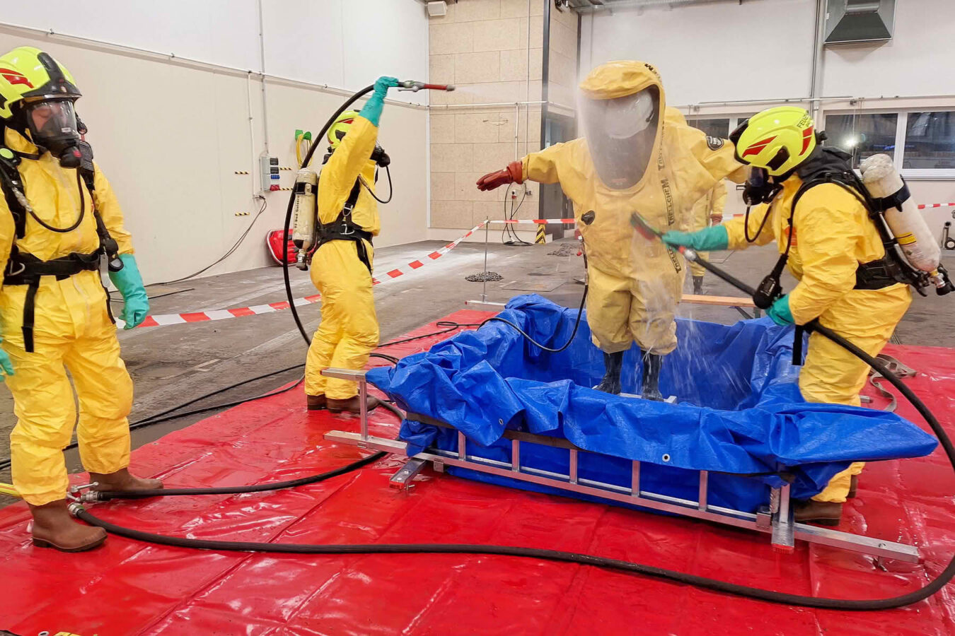 Einsatzübung Gefahrgutaustritt