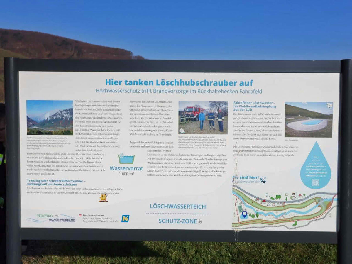 Waldbrandübung im Triestingtal, Flugdienst Feuerwehr, Bundesheer, Polizei