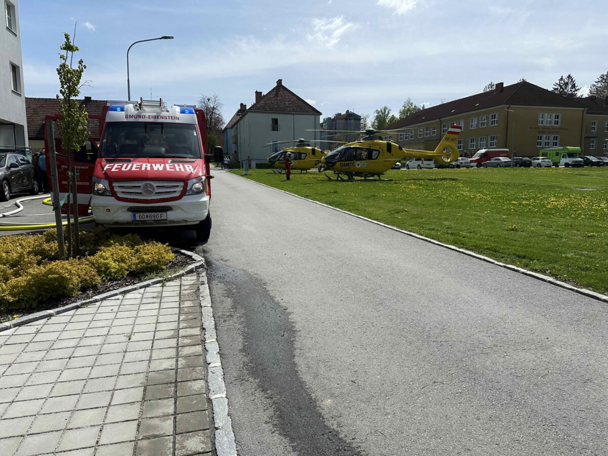 Brandeinsatz mit Menschenrettung in Gmünd
