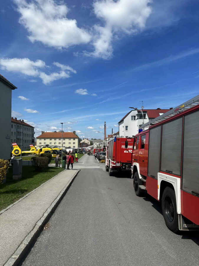 Brandeinsatz mit Menschenrettung in Gmünd